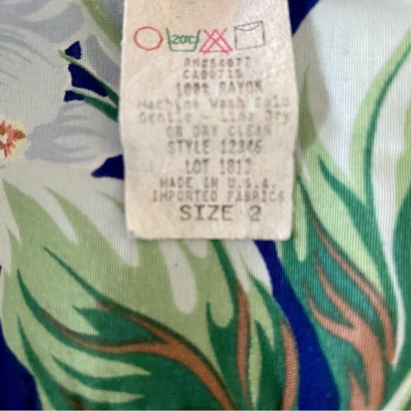 Vintage Carol Anderson Flower Dress Size Two - Picture 12 of 12